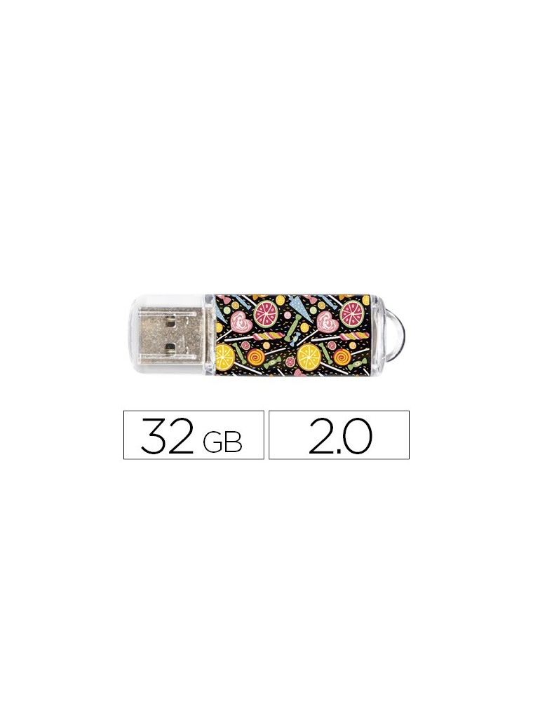 Memoria usb techonetech flash drive 32 gb 2.0 candy pop