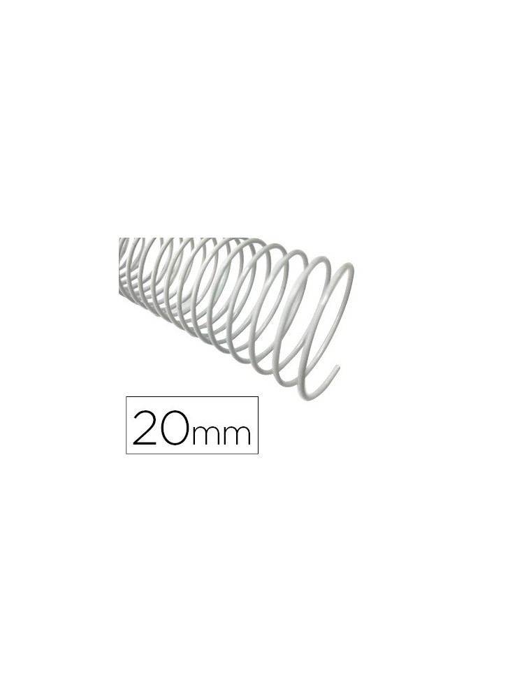 Espiral metalico q-connect blanco 64 51 20mm 1,2mm caja de 100 unidades