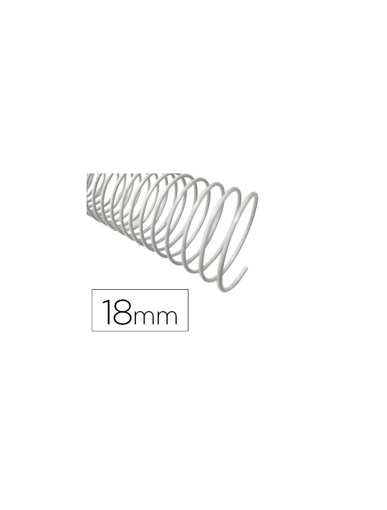 Espiral metalico q-connect blanco 64 51 18mm 1,2mm caja de 100 unidades