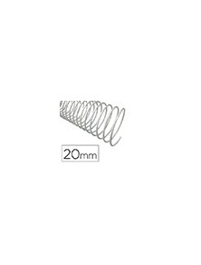 Espiral metalico q-connect blanco 64 51 20mm 1,2mm caja de 100 unidades