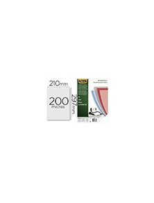 Tapa de encuadernacion fellowes din a4 pvc transparente cristal 200 micras pack de 100 unidades