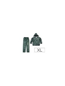 Conjunto de lluvia deltaplus 400 poliesterpvc verde talla xl