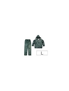 Conjunto de lluvia deltaplus 400 poliesterpvc verde talla l