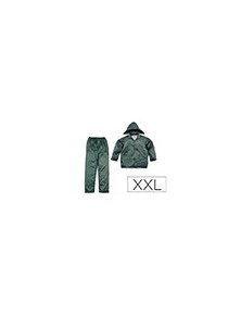 Conjunto de lluvia deltaplus 400 poliesterpvc verde talla xxl