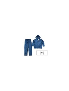 Conjunto de lluvia deltaplus 400 poliesterpvc azul marino talla m