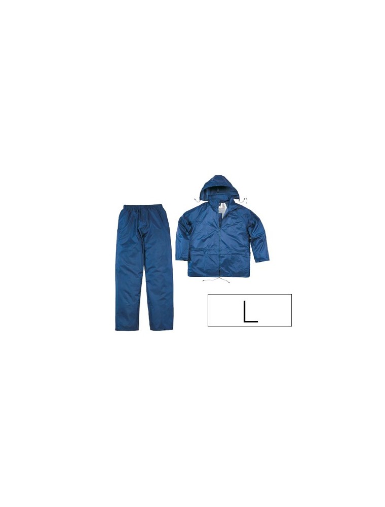 Conjunto de lluvia deltaplus 400 poliesterpvc azul marino talla l