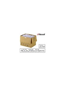 Bolsa de residuos rexel reciclable para destructora auto300x capacidad 40 l pack de 20 unidades 400x295x315 mm