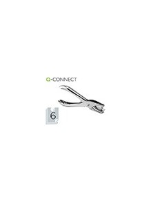 Taladrador q-connect kf18765 de tenaza metalico cromado 1 taladro abertura 6 mm capacidad 6 hojas