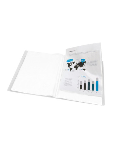 Carpeta liderpapel escaparate 47044 20 fundas polipropileno din a4 transparente translucido