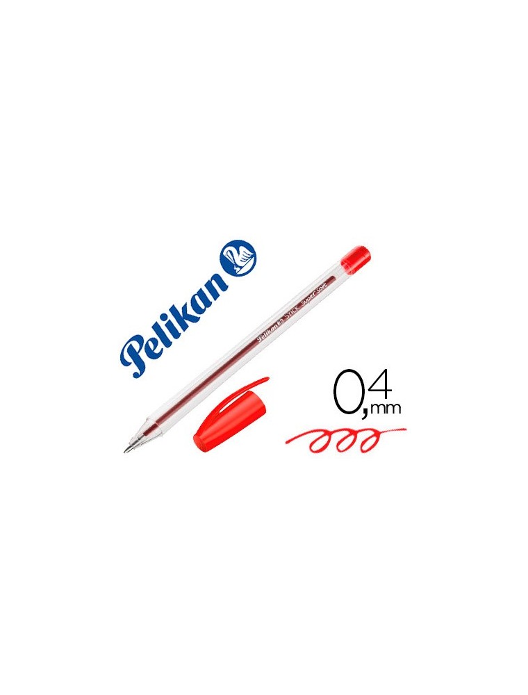 Boligrafo pelikan stick super soft rojo