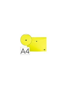 Carpeta liderpapel dossier broche polipropileno din a4 amarillo fluor opaco 50 hojas