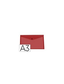 Carpeta liderpapel dossier broche 44243 polipropileno din a3 rojo translucido