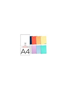 Cuaderno espiral liderpapel a4 wonder tapa plastico 80h 90 gr liso colores surtidos