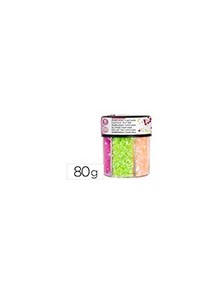 Purpurina fantasia liderpapel corazon y estrella colores neon bote de 80gr