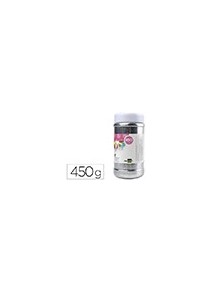 Purpurina liderpapel fantasia color plata metalizado bote de 450 gr