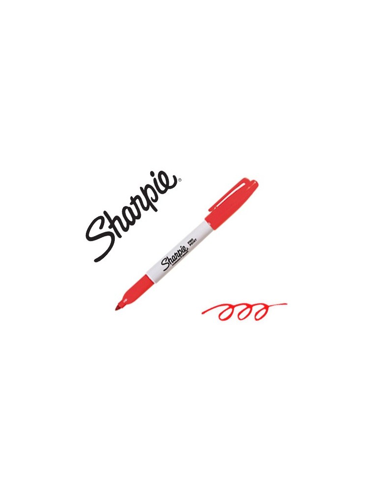 Rotulador sharpie permanente punta fina rojo