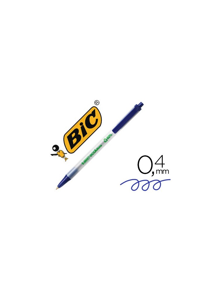 Boligrafo bic ecolutions clic stic azul