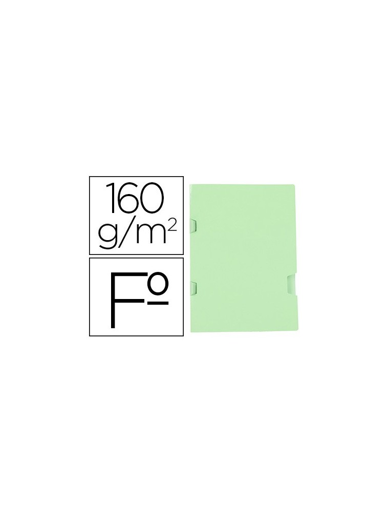 Subcarpeta liderpapel folio verde tres uñeros plastificada160gm2