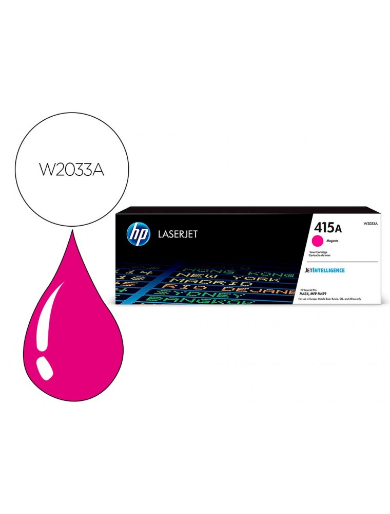 Hewlett Packard Hp  Toner Laser Magenta Paginas 415A Para 1M479Dw