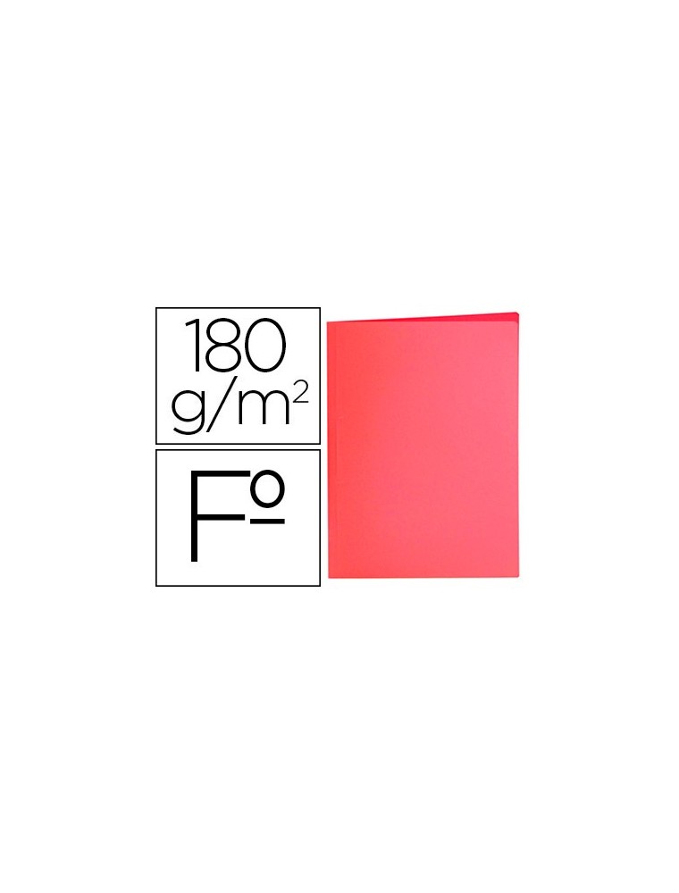 Subcarpeta liderpapel folio rojo pastel 180gm2