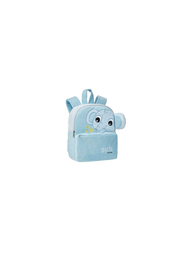 MOCHILA ESCOLAR SAFTA SAFTA PREESCOLAR PELUCHE ELEFANTE MOCHILA GUARDERIA ADAPTABLE A CARRO 220X270X100 MM