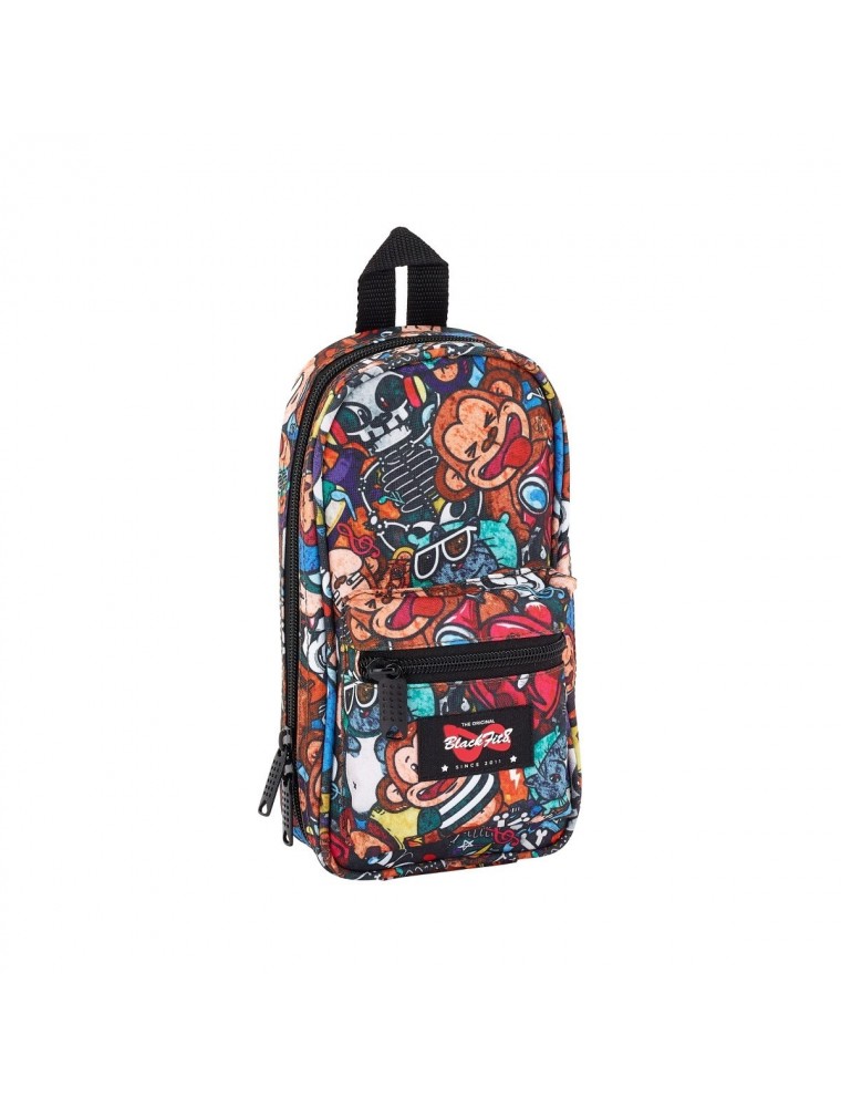 PLUMIER ESCOLAR SAFTA BLACKFIT8 MONKEY MOCHILA CON