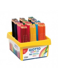 Lapices de colores giotto colors 3.0 mina 3 mm scholpack de 192  unidades colores surtidos