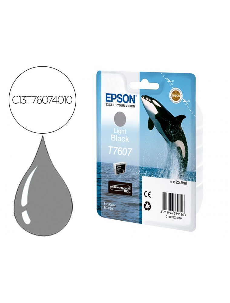 Epson Cartucho Inyeccion Tinta Gris 259 Ml Para Epson Surecolor Sc-P600