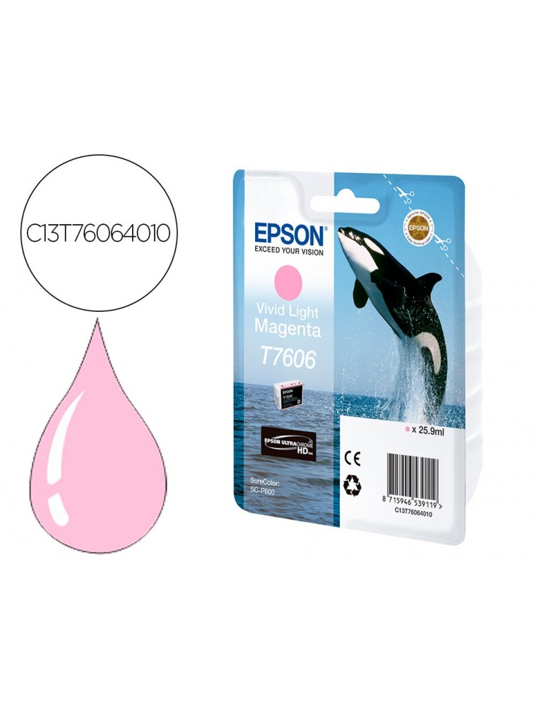 Epson Cartucho Inyeccion Tinta Magenta Claro 259 Ml Para Epson Surecolor Sc-P600