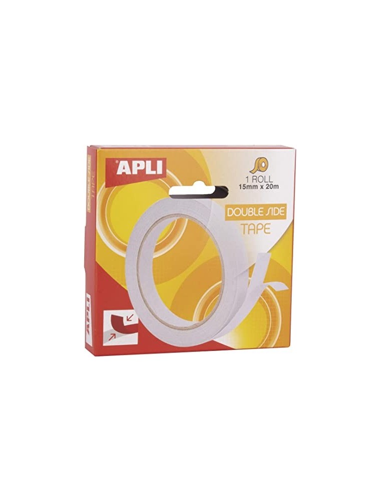 Cinta Adhesiva Apli Doble Cara 15Mm X 20Mt