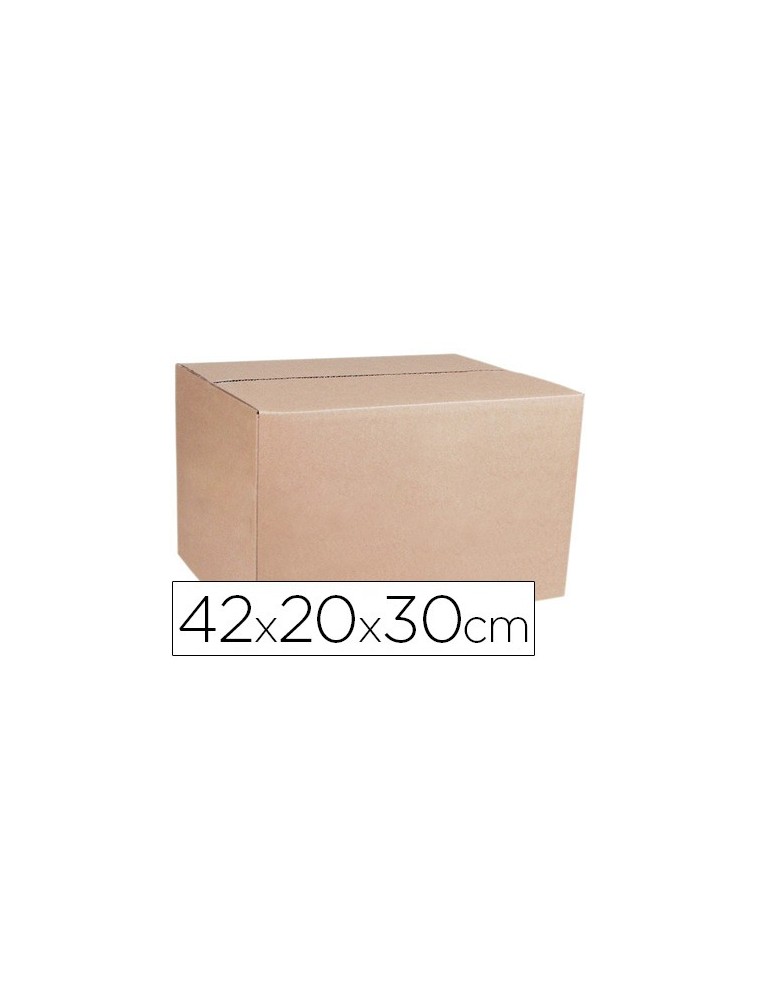 Caja de embalar marron q-connect doble canal 420x200x300 mm