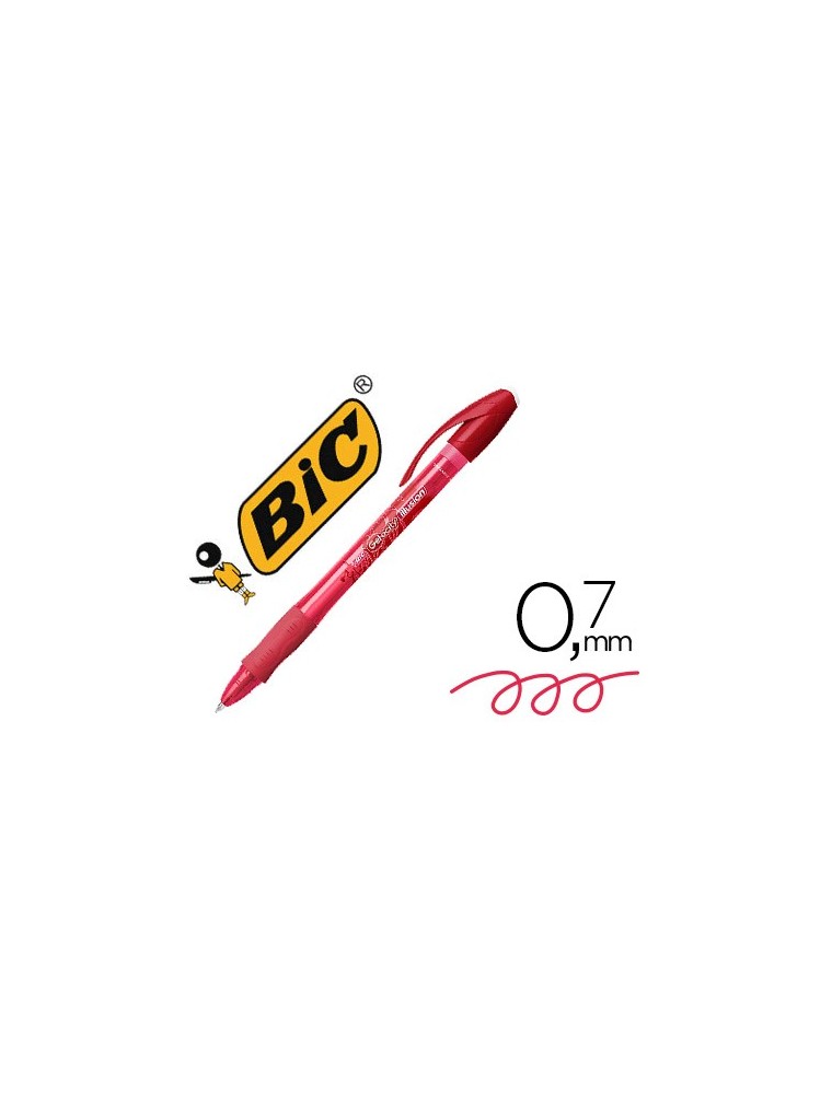 Boligrafo bic gelocity illusion borrable rojo punta de 0,7 mm