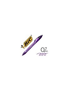 Boligrafo bic gelocity quick dry retractil tinta gel purpura punta de 0,7 mm