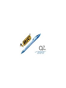 Boligrafo bic gelocity quick dry retractil tinta gel turquesa punta de 0,7 mm