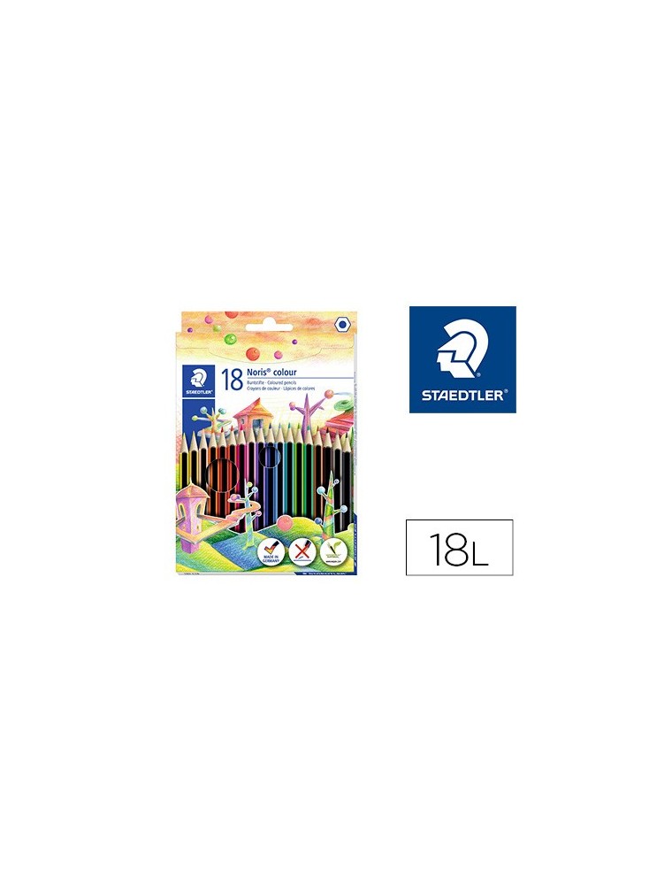 Lapices de colores staedtler wopex ecologico 18 colores en caja de carton