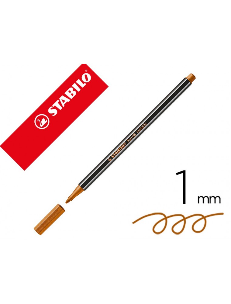 Rotulador stabilo acuarelable pen 68 metalico cobre 1 mm