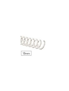 Espiral plastico q-connect transparente 32 51 18mm 2mm caja de 100 unidades