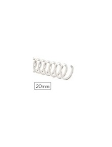 Espiral plastico q-connect transparente 32 51 20mm 2mm caja de 100 unidades