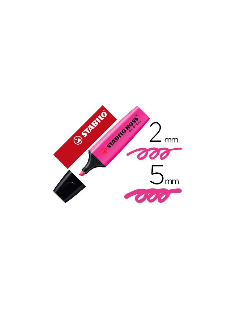 Rotulador stabilo boss fluorescente 70 magenta