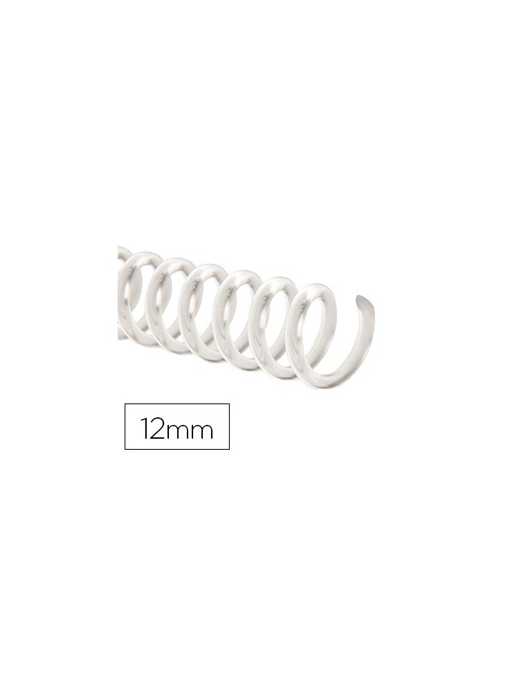 Espiral plastico q-connect transparente 32 51 12mm 1,8mm caja de 100 unidades