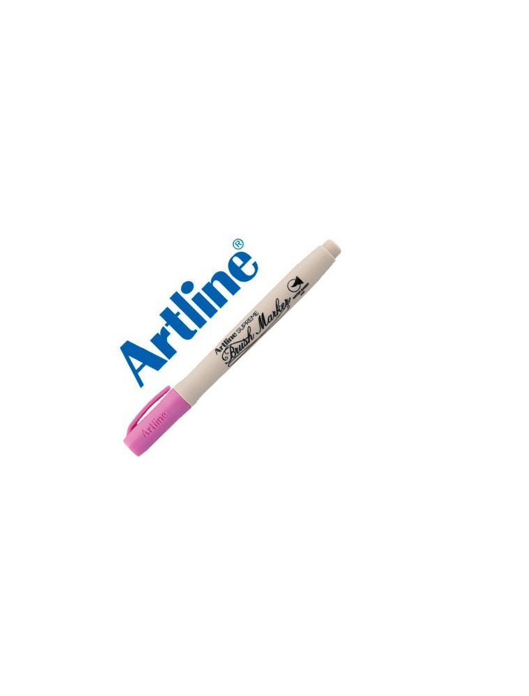 Rotulador artline supreme brush pintura base de agua punta tipo pincel trazo variable rosa