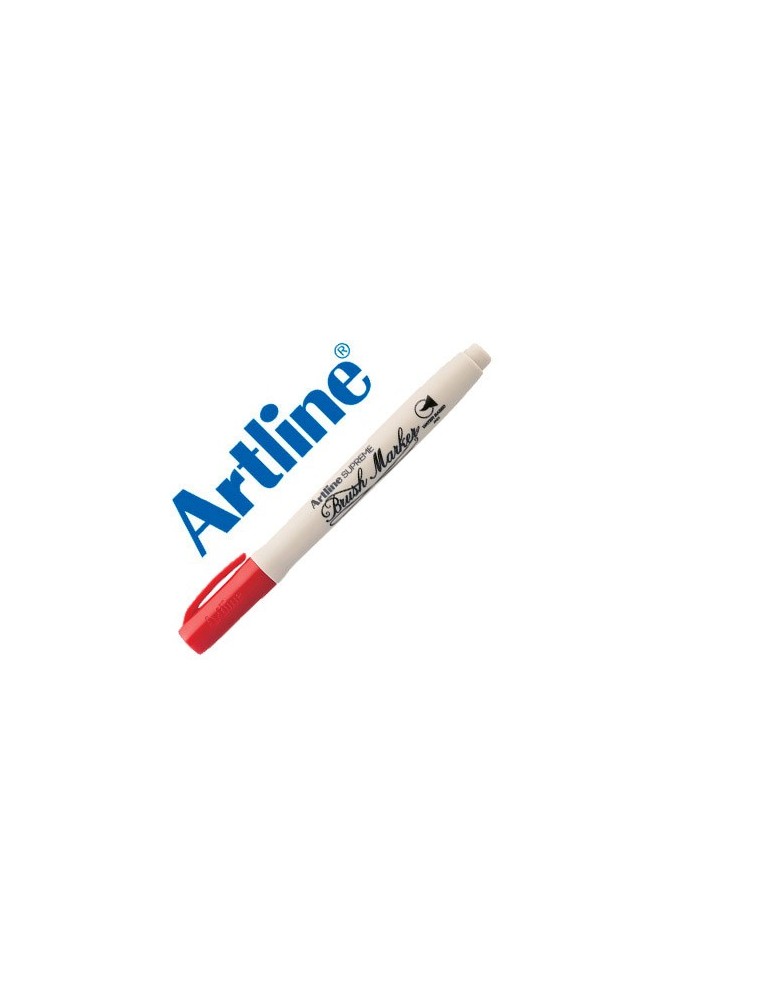 Rotulador artline supreme brush pintura base de agua punta tipo pincel trazo variable rojo