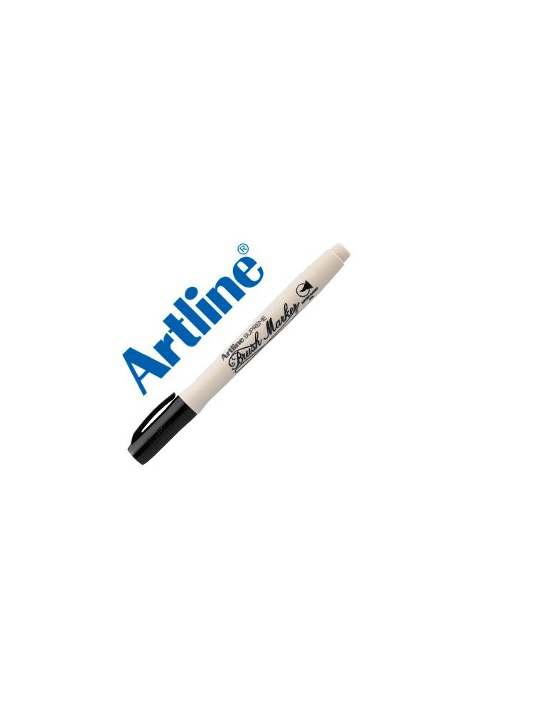 Rotulador artline supreme brush pintura base de agua punta tipo pincel trazo variable negro