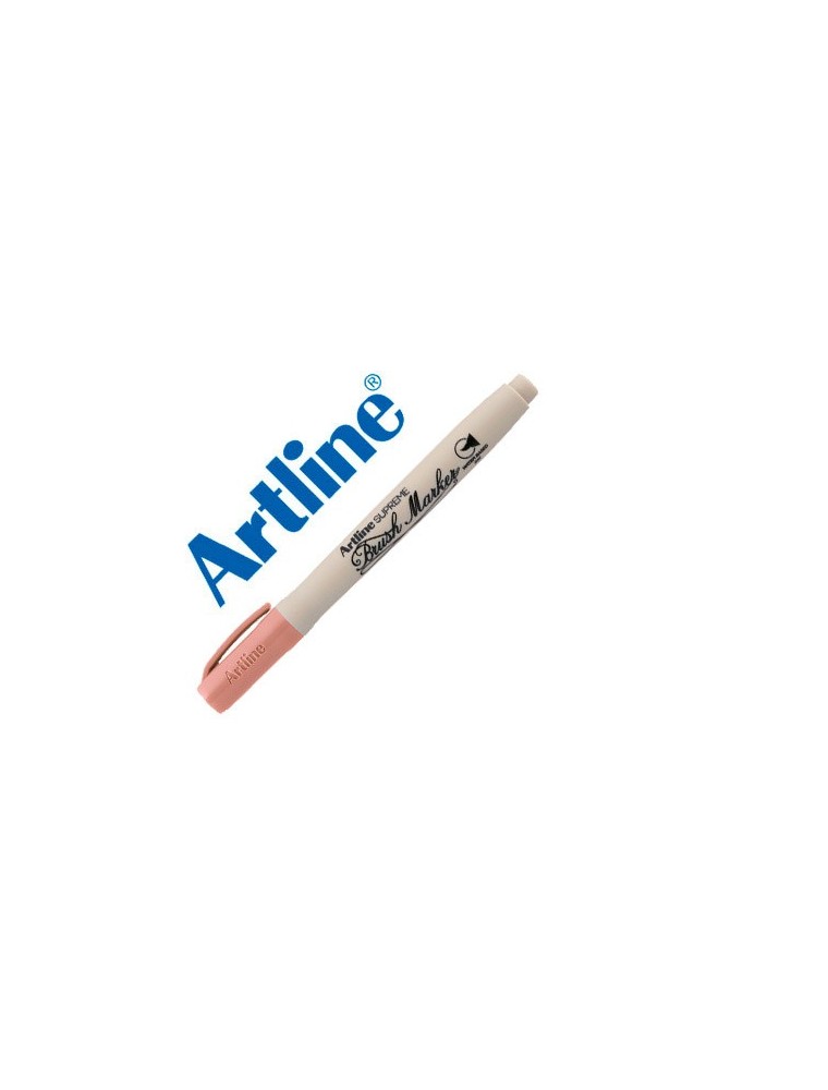 Rotulador artline supreme brush pintura base de agua punta tipo pincel trazo variable melocoton