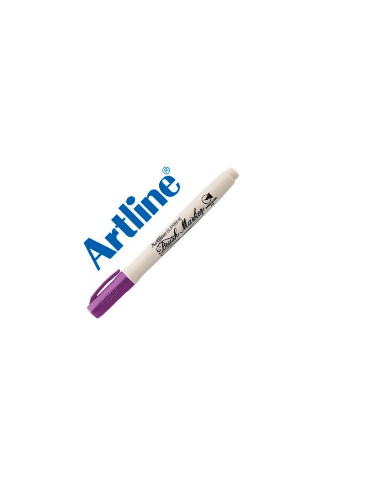 Rotulador artline supreme brush pintura base de agua punta tipo pincel trazo variable magenta