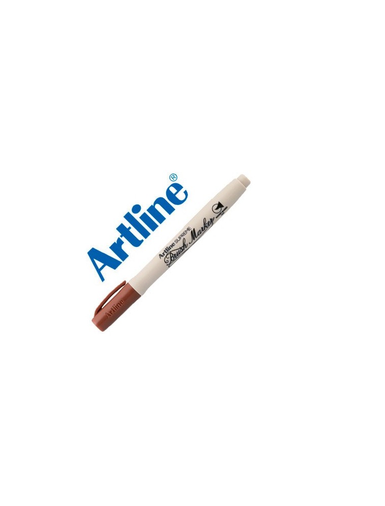 Rotulador artline supreme brush pintura base de agua punta tipo pincel trazo variable marron