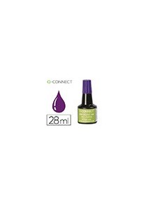 Tinta tampon q-connect violeta frasco de 28 ml