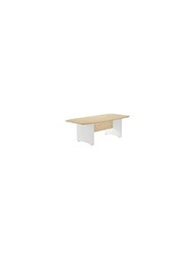 Mesa de reunion rocada meeting 3003aw04 estructura madera blanco tablero madera blanco 220x100x72 cm