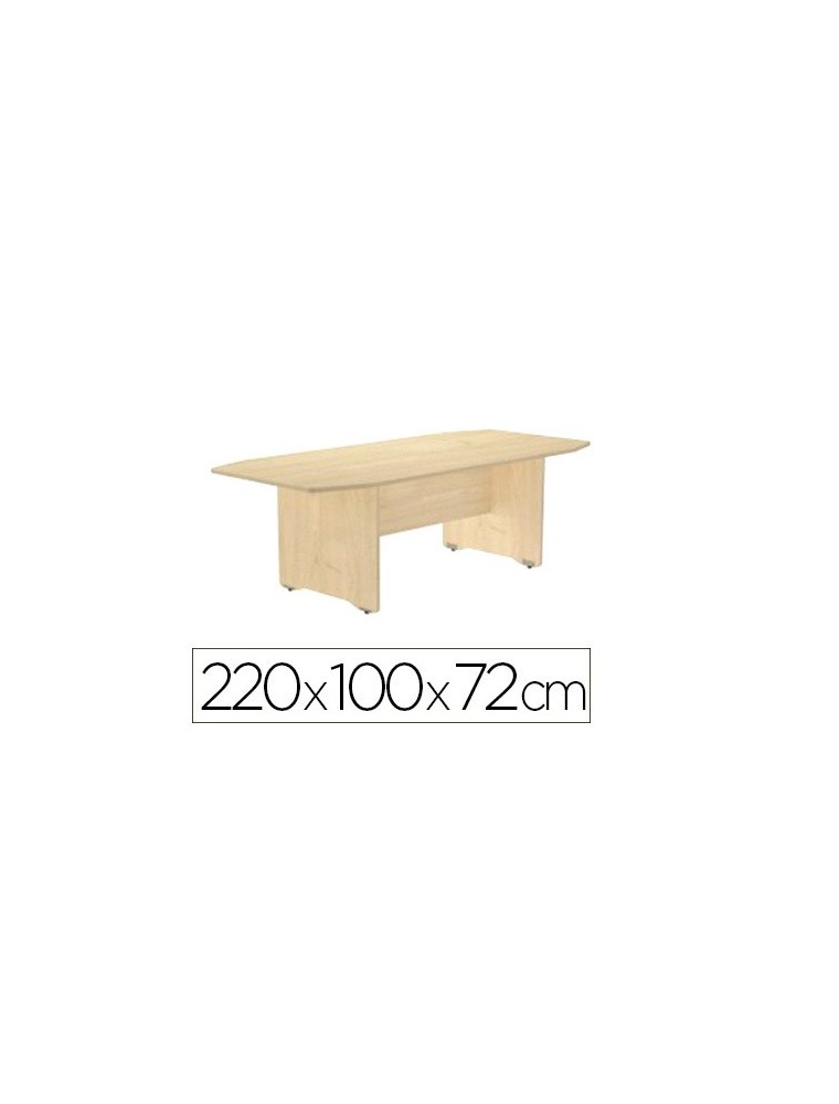 Mesa de reunion rocada meeting 3003aa01 estructura madera haya tablero madera haya 220x100x72 cm