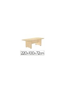 Mesa de reunion rocada meeting 3003aa01 estructura madera haya tablero madera haya 220x100x72 cm